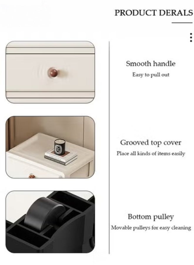 MIXDE Multipurpose Plastic 4-Drawer Storage Cabinet for Kitchen, Bathroom, Bedroom,Kitchen,Living Room,Office,Multifunctional Waterproof Design 4-Tier Vertical Storage Cabinets With Drawers, Slim Narrow Cabine - Image 5